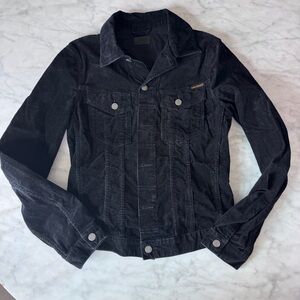Nudie Jeans Billy Black Corduroy Trucker Jacket